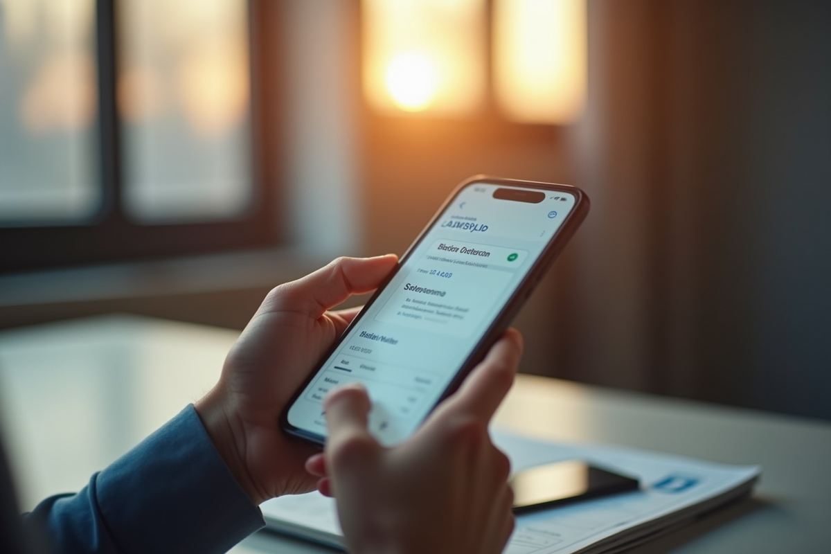 Gros plan sur smartphone avec notification de blocage de retrait crypto